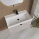 Миниатюра изображения товара Тумба с умывальником Lauter Melisa 80 (кашемир п/мат/искусственный мрамор, три ручки в комплекте)