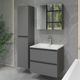 Миниатюра изображения товара Тумба с умывальником Lauter Mia 60 + Alton 61 (графит)