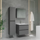 Миниатюра изображения товара Тумба с умывальником Lauter Mia 60 + Alton 61 (графит)