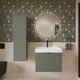 Миниатюра изображения товара Тумба с умывальником Lauter Melisa 60 (серо-зеленый п/мат/искусственный мрамор)