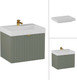 Миниатюра изображения товара Тумба с умывальником Lauter Melisa 60 (серо-зеленый п/мат/искусственный мрамор)