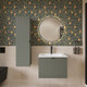 Миниатюра изображения товара Тумба с умывальником Lauter Melisa 60 + Alton 61 (серо-зеленый п/мат, три ручки в комплекте)