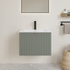 Миниатюра изображения товара Тумба с умывальником Lauter Melisa 60 + Alton 61 (серо-зеленый п/мат, три ручки в комплекте)