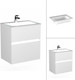 Миниатюра изображения товара Тумба с умывальником Lauter Emma 60 (белый глянец)