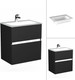 Миниатюра изображения товара Тумба с умывальником Lauter Emma 60 (черный матовый)