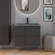 Миниатюра изображения товара Тумба с умывальником Lauter Nelli 70 (антрацит п/мат/бетон)