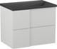 Миниатюра изображения товара Тумба с умывальником Lauter Nelli 70 (бело-серый п/мат/черный)