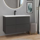 Миниатюра изображения товара Тумба с умывальником Lauter Nelli 90 (антрацит п/мат/бело-серый)