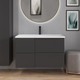 Миниатюра изображения товара Тумба с умывальником Lauter Nelli 90 (антрацит п/мат/бело-серый)