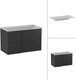 Миниатюра изображения товара Тумба с умывальником Lauter Nelli 90 (антрацит п/мат/бело-серый)