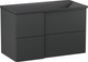 Миниатюра изображения товара Тумба с умывальником Lauter Nelli 90 (антрацит п/мат/черный)