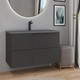 Миниатюра изображения товара Тумба с умывальником Lauter Nelli 90 (антрацит п/мат/бетон)