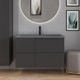 Миниатюра изображения товара Тумба с умывальником Lauter Nelli 90 (антрацит п/мат/бетон)
