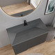 Миниатюра изображения товара Тумба с умывальником Lauter Nelli 90 (антрацит п/мат/бетон)