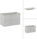 Миниатюра изображения товара Тумба с умывальником Lauter Nelli 90 (бело-серый п/мат/бело-серый)