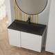Миниатюра изображения товара Тумба с умывальником Lauter Nelli 90 (бело-серый п/мат/черный)