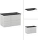 Миниатюра изображения товара Тумба с умывальником Lauter Nelli 90 (бело-серый п/мат/черный)