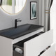 Миниатюра изображения товара Тумба с умывальником Lauter Nelli 90 (бело-серый п/мат/черный)