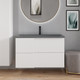 Миниатюра изображения товара Тумба с умывальником Lauter Nelli 90 (бело-серый п/мат/бетон)