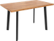 Миниатюра изображения товара Обеденный стол Listvig Angle 120 раздвижной (дуб веллингтон/черный)
