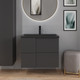 Миниатюра изображения товара Тумба с умывальником Lauter Nelli 70 (антрацит п/мат/черный)