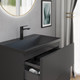Миниатюра изображения товара Тумба с умывальником Lauter Nelli 70 (антрацит п/мат/черный)