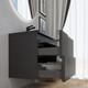 Миниатюра изображения товара Тумба с умывальником Lauter Nelli 70 (антрацит п/мат/черный)