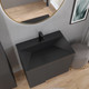 Миниатюра изображения товара Тумба с умывальником Lauter Nelli 70 (антрацит п/мат/черный)