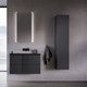 Миниатюра изображения товара Тумба с умывальником Lauter Nelli 70 (антрацит п/мат/черный)