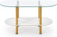 Миниатюра изображения товара Журнальный столик Halmar Ducat (белый мрамор/прозрачный/золото)