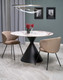 Миниатюра изображения товара Обеденный стол Halmar Garet 120 (белый мрамор/черный)