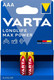 Миниатюра изображения товара Комплект батареек Varta Longlife Max Power AAА LR03 Alkaline / 4703101412 (2шт)
