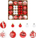 Миниатюра изображения товара Набор шаров новогодних Winter Fun 640500395A (44шт, красный/белый)