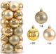 Миниатюра изображения товара Набор шаров новогодних Winter Fun 6403000360G (24шт, золото)