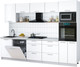 Миниатюра изображения товара Кухонный гарнитур Интерлиния Мила Gloss 2.9-ПМ1 (белый/белый/серый каспий)