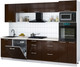 Миниатюра изображения товара Кухонный гарнитур Интерлиния Мила Gloss 2.9-ПМ1 (шоколад глянец/шоколад глянец/бискайская сосна)