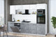 Миниатюра изображения товара Кухонный гарнитур Интерлиния Мила Gloss 2.9-ПМ1 (керамика/белый глянец/белый гранит)