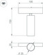 Миниатюра изображения товара Трековый светильник Arlight MAG-SPOT-25-R120-12W Warm3000 BK 30deg / 046321
