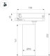 Миниатюра изображения товара Трековый светильник Arlight LGD-GERA-4TR-R90-30W Warm3000 WH 15deg / 055189