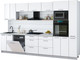 Миниатюра изображения товара Кухонный гарнитур Интерлиния Мила Gloss 3.3-ПМ1 (белый/белый/серый каспий)