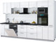 Миниатюра изображения товара Кухонный гарнитур Интерлиния Мила Gloss 3.3-ПМ1 (белый глянец/белый глянец/кастилло темный)