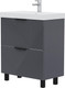 Миниатюра изображения товара Тумба под умывальник Volna Geometry 70.2Y 9696 (графит)