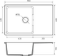 Миниатюра изображения товара Мойка кухонная GranFest Urban 678L (темно-серый)