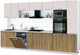 Миниатюра изображения товара Кухонный гарнитур Интерлиния Мила Gloss 3.6-ПМ1 (дуб вотан/кашемир/бискайская сосна)