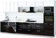 Миниатюра изображения товара Кухонный гарнитур Интерлиния Мила Gloss 3.6-ПМ1-2 (черный глянец/белый/белый гранит)