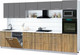 Миниатюра изображения товара Кухонный гарнитур Интерлиния Мила Gloss 3.6-ПМ1-2 (дуб вотан/серый/белый гранит)
