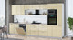 Миниатюра изображения товара Кухонный гарнитур Интерлиния Мила Gloss 3.8-ПМ1 (ваниль глянец/ваниль глянец/травертин серый)
