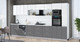 Миниатюра изображения товара Кухонный гарнитур Интерлиния Мила Gloss 3.9-ПМ1 (серый/белый глянец/белый гранит)