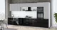 Миниатюра изображения товара Кухонный гарнитур Интерлиния Мила Gloss 4.0-ПМ1 (черный глянец/грей/бискайская сосна)