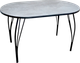 Миниатюра изображения товара Обеденный стол Arvento Флок 2 овал 110х70 (бетон)